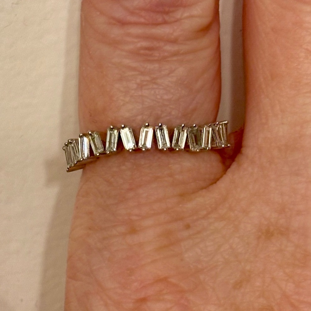 ❌TRADED❌ White gold 1/2ct tw Baguette Diamond Ring